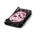 Drawing Pattern Magnetic Flip Wallet Leather Case for Samsung Galaxy S6 Edge - Pink Flower Skeleton