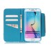 Drawing Pattern Magnetic Flip Wallet Leather Case for Samsung Galaxy S6 Edge - Splash-Ink Pattern