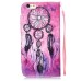 Drawing Pattern Magnetic Flip Wallet Leather Case for iPhone 6s Plus - Purple Dreamcatcher