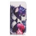 Drawing Printed Artistical Cat PU Leather Flip Wallet Stand Case With Card Slots for iPhone 7