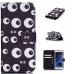 Drawing Printed Cute Eyes PU Leather Flip Wallet Case for Samsung Galaxy S7 Edge G935