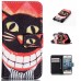 Drawing Printed Smile Cat PU Leather Flip Wallet Case for iPhone 6s Plus