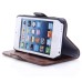 Dual-Magnetic-Clasp Design Folio PU Leather Flip Stand Case Rugged Hybrid Cover With Card Slot Holder For iPhone 5c