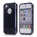 Dual-Tone Fashion Sleek Shiny PC Panel And Textured Hive Design TPU Hybrid Rugged Heavy-Duty Hard Case Cover For iPhone 4S iPhone 4