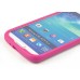 Dual Color Football Grain Soft Jelly Silicone Case For Samsung Galaxy S4 i9500 - Blue / Magenta