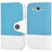 Dual Color Hybrid Leather Flip Wallet Folding Stand Case Cover For Samsung Galaxy S3 I9300 I9305