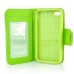 Dual Leather Flip Magnet Stand Case Cover with Card Slot for iPhone 4 iPhone 4S - Black / Green