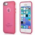 Dual Tone Matte Frosted Transparent TPU Gel Rubber Snap-On Case Cover With White Plastic Frame For iPhone 5C