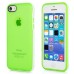Dual Tone Matte Frosted Transparent TPU Gel Rubber Snap-On Case Cover With White Plastic Frame For iPhone 5C