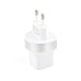 EU Plug 3.1 A Dual USB Ports Charger Adapter for iPhone iPad iPod Samsung - Silver
