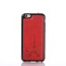 Eiffel Tower Floral Printed Design Leather And TPU Frame Back Case for iPhone 6/6S Plus - Red