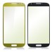 Electroplating Grid Pattern Front Glass Screen Replacement for Samsung Galaxy S4 i9500 - Gold