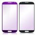 Electroplating Grid Pattern Front Glass Screen Replacement for Samsung Galaxy S4 i9500 - Purple