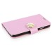 Elegant Camellias Rhinestone Magnetic Feather Silk Leather Folio Flip Wallet Stand Case With Card Slots For Samsung Galaxy S4 i9500 / i9505