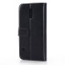 Elegant Fine Goat Skin Grain Design PU Leather Case With Card Slot And Inner Emboss For Samsung Galaxy S5 Mini - Black