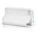Elegant Folio Flip Leather and PC Stand Case Cover with Caller ID View Window & Bling Home Button for iPhone 4 iPhone 4S - White