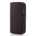 Elegant Genuine Leather Stand Folio Case With Card Slots For Samsung Galaxy S3 Mini - Black