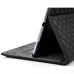 Elegant Grid Pattern Sleep Wake Flip Folio Stand Leather Case Cover With Two Grooves For iPad Air iPad 5 - Black