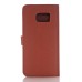 Elegant Lichi Grain  Flip  PU Leather Case Stand Cover with Card Slot for Samsung Galaxy S7 Edge G935 -Dark brown