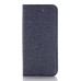 Elegant Linen Pattern PU Leather Flip Wallet Case for iPhone 7 - Dark blue