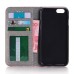 Elegant Linen Pattern PU Leather Flip Wallet Case for iPhone 7 - Red