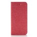 Elegant Linen Pattern PU Leather Flip Wallet Case for iPhone 7 - Red