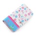 Elegant Rhinestone Magnetic Flip Leather Case with Card Slot Cover for iPhone 4/4S - Pink and Blue Flowers