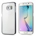 Elegant Transparent Clear Back Colored Frame Hard Case Phone Cover For Samsung Galaxy S6 Edge - Black