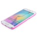 Elegant Transparent Clear Back Colored Frame Hard Case Phone Cover For Samsung Galaxy S6 Edge - Pink