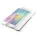 Elegant Transparent Clear Back Colored Frame Hard Case Phone Cover For Samsung Galaxy S6 Edge - Silver
