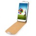 Elegant Vertical Magnetic Flip Leather Case for Samsung Galaxy S4 - White