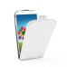 Elegant Vertical Magnetic Flip Leather Case for Samsung Galaxy S4 - White