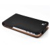 Elegant Vertical Magnetic Flip Leather Case for iPhone 4 iPhone 4S - Black
