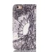 Embossment Style PU Leather Flip Wallet Case for iPhone 6 / 6s Plus - Line drawing Tree