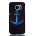 Embossment Style Printed Hard Plastic Back Cover for Samsung Galaxy S6 Edge - Blue Anchor