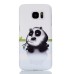 Embossment Style Printed Hard Plastic Back Cover for Samsung Galaxy S6 Edge - Cute Panda