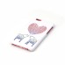 Embossment Style Printed Hard Plastic Back Cover for iPhone 6 / 6s - Heart Elephants