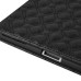 Embroider Pattern Wake / Sleep Stand PU Leather Folio Case With Card Slots For iPad 2 /3 / 4 - Black