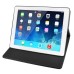 Embroidering Flower Pattern Smart Cover Stand Flip Leather Case with Card Slot for iPad Air ( iPad 5 ) - Black
