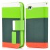 Exquisite Multicolored Magnetic Lychee Grain Wallet Folio Leather Stand Case With Card Slots And Strap For iPhone 4 / 4S