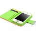 Exquisite Multicolored Magnetic Lychee Grain Wallet Folio Leather Stand Case With Card Slots And Strap For iPhone 4 / 4S