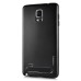 Fashion Aluminum Metal And TPU Anti-Skid Back Cover Case For Samsung Galaxy Note 4 - Black