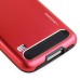 Fashion Aluminum Metal And TPU Anti-Skid Back Cover Case For Samsung Galaxy S5 G900 - Red