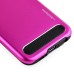 Fashion Aluminum Metal And TPU Anti-Skid Back Cover Case For Samsung Galaxy S6 Edge - Purple