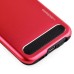 Fashion Aluminum Metal And TPU Anti-Skid Back Cover Case For Samsung Galaxy S6 Edge - Red
