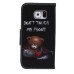Fashion Colorful Drawing Printed Cute Bear Do Not Touch My Phone PU Leather Flip Wallet Stand Case With Card Slots For Samsung Galaxy S6 Edge