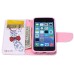 Fashion Colorful Drawing Printed Elegant Giraffe PU Leather Flip Wallet Stand Case With Card Slots For iPhone 5c