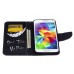 Fashion Colorful Drawing Printed Evil Smile Do Not Touch My Phone PU Leather Flip Wallet Stand Case With Card Slots For Samsung Galaxy S5 G900