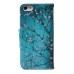 Fashion Colorful Drawing Printed Plum Blossom Tree PU Leather Flip Wallet Stand Case With Card Slots For iPhone 5c