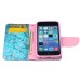 Fashion Colorful Drawing Printed Plum Blossom Tree PU Leather Flip Wallet Stand Case With Card Slots For iPhone 5c